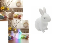 Figurka, lampka LED świecąca ZAJĄC (na baterie) 6x8,5 cm - MULTIKOLOR