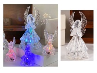 Figurka LED ANIOŁ 18x10 cm TRANSPARENTNY