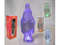 Figurka LED MARYJA transparentna światło RGB 24,5x9 cm