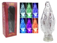 Figurka MARYJA BEZBARWNA LED na baterie 15x4 cm RGB zmieniająca kolor