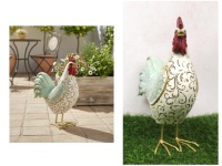 Figurka metalowa KOGUT 24x17x8 cm