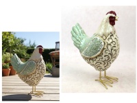 Figurka metalowa KURA 22x15x7 cm