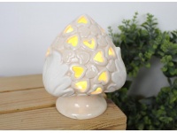 Figurka ozdoba ceramiczna świecąca LED GRZYBEK 13x9,5 cm