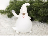 Figurka ozdoba ceramiczna świąteczna SKRZAT 13x9x8 cm BIAŁY