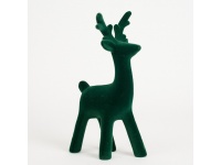 Figurka plastikowa JELEŃ flokowany 30,5 cm ZIELONY