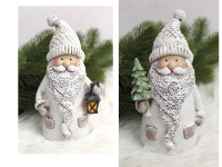 Figurka polyresin MIKOŁAJ mix 15,5x7x6 cm - biały