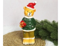 Figurka polyston MIŚ jasno BRĄZOWY świąteczny świecący LED 25 cm (35352-1)