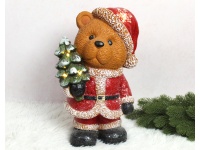 Figurka świąteczna polyston MIŚ LED 40 cm (XY248064-40)