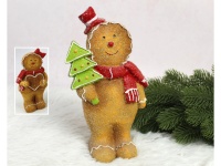 Figurka świąteczna polyston PIERNIKOWY LUDZIK 23 cm (XY208045-24B)