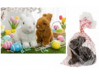 Figurka w futerku ZAJĄC 16x16 cm mix kolor