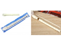 Flet plastikowy KREMOWY z czyścikiem w opakowaniu foliowym 30 cm - 1 szt