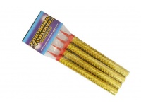 Fontanna na tort PARTY 18 cm ZŁOTA - kpl 4 szt 