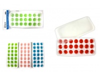 Foremki do lodu plastik silikon 26x11,5 cm 21 kostek mix kolor