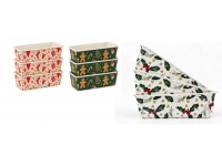 Forma papierowa do pieczenia keksówka 23x11x8 cm - mix wzór świąteczny