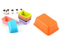 Forma silikonowa PROSTOKĄTNA 7,5x5x2,5 cm MIX KOLOR