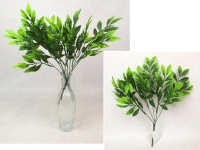 Gałązka ala OSTROKRZEW wys. 39 cm, 5 łodyg ZIELONY z jasnymi końcami