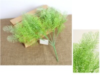 Gałązka ASPARAGUS silikonowa wys. 40 cm, 7 łodyg ZIELONO BIAŁA