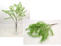 Gałązka ASPARAGUS silikonowy wys. 55 cm, 6 łodyg ZIELONA