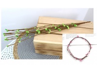 Gałązka BAZIE pęczek 10 szt 40 cm ZIELONE