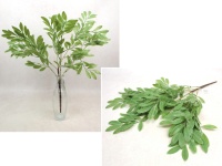 Gałązka BORÓWKA silikonowa wys. 58 cm, 6 łodyg ZIELONA jasna