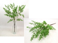 Gałązka BUKSZPAN silikonowy wys. 56 cm, 6 łodyg jasno ZIELONA