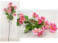 Gałązka dekoracyjna drobne kwiatki 75 cm (główka 4 cm) RÓŻOWY INTENSYWNY