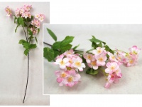 Gałązka dekoracyjna drobne kwiatki 75 cm (główka 4 cm) RÓŻOWY JASNY