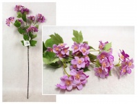 Gałązka dekoracyjna drobne kwiatki 75 cm (główka 4 cm) FIOLETOWO-RÓŻOWY