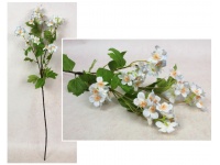 Gałązka dekoracyjna drobne kwiatki 75 cm (główka 4 cm) BŁĘKITNY