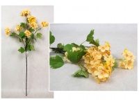 Gałązka dekoracyjna drobne kwiatki 75 cm (główka 4 cm) ŻÓŁTO POMARAŃCZOWY