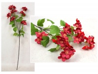 Gałązka dekoracyjna drobne kwiatki 75 cm (główka 4 cm) CZERWONY