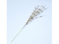 Gałązka dekoracyjna KULKI (średnica 1 cm) 43 cm SREBRNY BROKAT