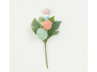 Gałązka dekoracyjna WIELKANOCNA pisanki z zawijasem 20 cm - 1 szt