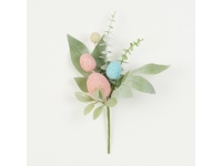 Gałązka dekoracyjna WIELKANOCNA pisanki w kuleczkach 25 cm - 1 szt