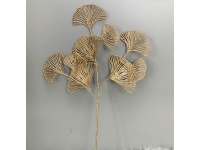 Gałązka silikonowa MIŁORZĄB wys. 65 cm, 3-ramienna - ZŁOTA