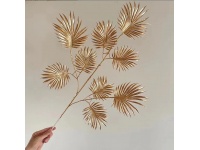 Gałązka dekoracyjna złota PALMA 70 cm, 3-ramienna, 9 liści