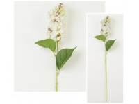 Gałązka HORTENSJA wys. 61 cm kwiat 16 cm - BIAŁO-LIMONKOWA