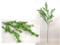 Gałązka MODRZEW silikonowy wys. 85 cm, 4 ramiona ciemno ZIELONA