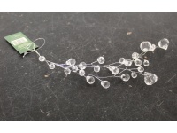 Gałązka ozdobna KRYSZTAŁKI na druciku 28 cm