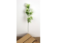 Gałązka ozdobna na piku ala OSET biało-zielony 32 cm - 1 szt