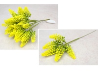Gałązka ozdobna na piku DROBNE KULKI wys. 30 cm ŻÓŁTA - 1 szt