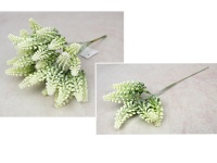 Gałązka ozdobna na piku DROBNE KULKI wys. 30 cm BIAŁA - 1 szt