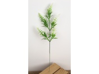 Gałązka ozdobna na piku LAWENDA biało-zielona 34 cm - 1 szt
