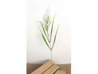 Gałązka ozdobna na piku TRAWA Z BIAŁYMI KŁOSAMI 44 cm - 1 szt