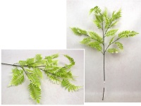 Gałązka PAPROĆ silikonowa wys. 90 cm ZIELONA z białymi końcami
