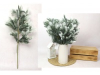 Gałązka silikonowa PE ŚWIERK wys. 47 cm BIAŁO ZIELONA