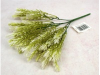 Gałązka TRAWA WODNA wys. 32 cm, 5 łodyg ZIELONA z białymi końcówkami