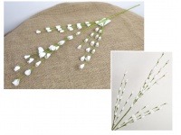 Gałązka z drobnymi kwiatkami wys. 70 cm (kwiat piankowy 2x1 cm) BIAŁA