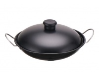 Garnek z pokrywką, wok 25 cm CZARNY