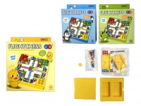 Gierka, gra chińczyk podróżny MINI Flightchess ZWIERZĄTKA opakowanie 13x13x3,5 cm mix 